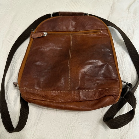 Jack Georges Handbags - Jack Georges Brown Leather Voyager small convertible Crossbody Bag backpack